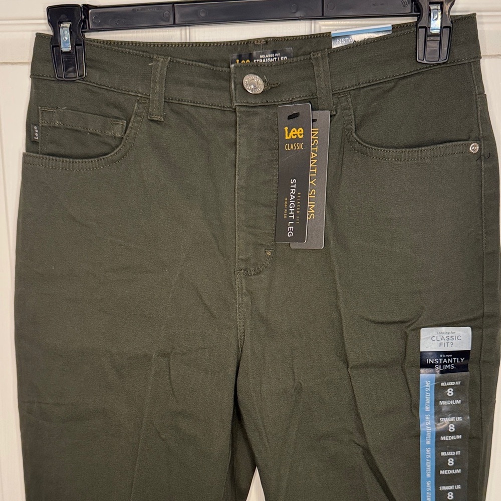 NWT Lee Women's Dark Green Straight Leg Jeans - Picture 4 of 9